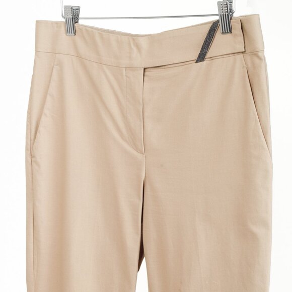 Brunello Cucinelli Monili Bead Khaki Pants - Picture 4 of 16